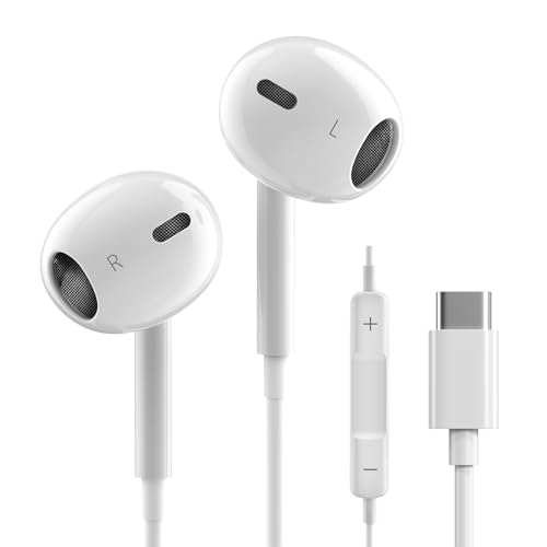 【音質強化バージョン】タイプc イヤホン TYPE-Cイヤホン 有線 【iphone1516対応】 USB-Cイヤホン有線 TYPE-Cジャック