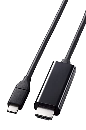 エレコム(ELECOM) USB-C HDMI 変換 ケーブル 2m やわらか 4K2K(3840×2160/60Hz) ミラーリング対応 ブラ