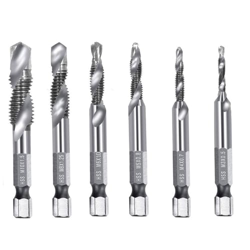 MoToNa タップドリルセット ネジ切り 高速度鋼 M3 M4 M5 M6 M8 M10 6本 セット
