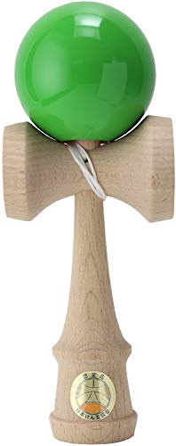 日本けん玉協会認定 New 競技用けん玉「大空」単色 緑 国産品 (OZORA KENDAMA)