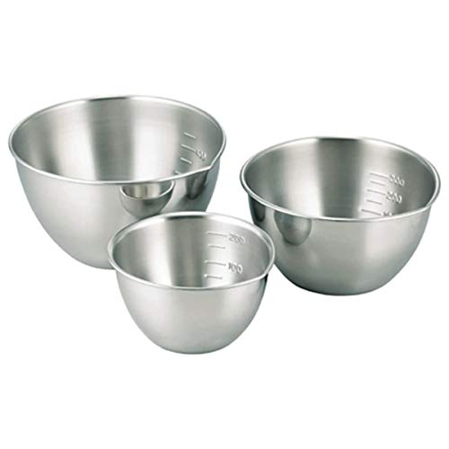 Freezers, Refrigerators - 下村企販 ボウル 13/11/9cm 3点セット 【日本製】 注ぎ口付き 目盛付き 食洗機対応 270ml/520ml/750ml 下ごしらえに