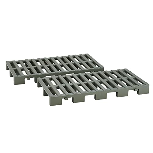 Belca 日本製 すのこ クリーンパレット 連結タイプ 2台入り 幅38.3×奥行75.3×高さ7.1cm エコグリーン 耐荷重 60kg ジ