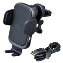 セイワ(SEIWA) 車内用品 Qi ワイヤレス充電器 ホルダー iPhone スマートフォン ブラック D585 自動開閉 360度回転 スマ(2)