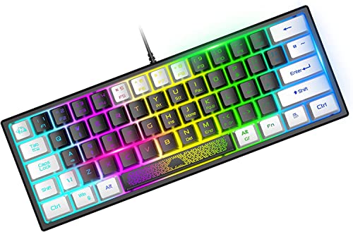 LexonTech x ZIYOU LANG K61ゲーミングキーボードLEDバックライトRGB 60 62キー 静音 コンパクト (US配列