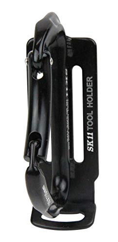 SK11 アルミツールフック ベルト幅50mm用 SATH-MBLACK 耐荷重3kg ブラック 落下防止コード取付可能