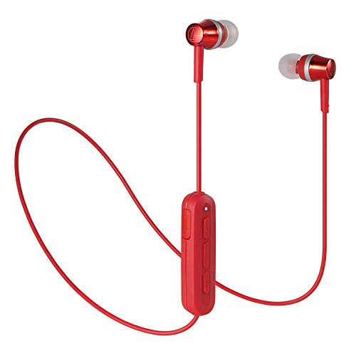 オーディオテクニカ SoundReality ワイヤレスイヤホン Bluetooth リモコン/マイク付 レッド ATH-CKR300BT RD