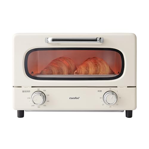 コンフィー(COMFEE') トースター オーブントースター 2枚焼き レトロ おしゃれ トースト パン ダイヤル式 1000W タイマー30分