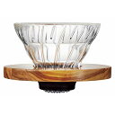 HARIO (ハリオ) V60 耐熱ガラス透過 コーヒードリッパー オリーブウッド 01 コーヒードリップ 1~2杯用 VDG-01-OV