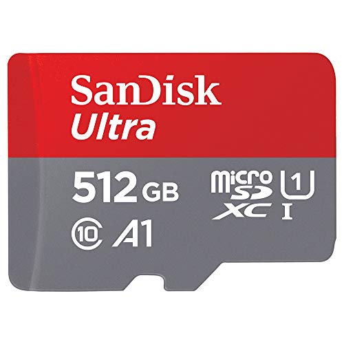 ・ SDSQUAR-512G-GN6MASDSQUAR-512G-GN6MA 512GB Micro SDXC Card SanDisk Ultra Class 10 UHS-I A1 R:100MB/s SD Converter Adapter Included International Retail