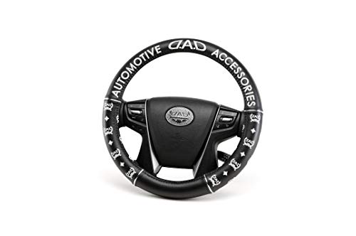 ギャルソン DAD ハンドルカバー ロイヤル ステアリングカバー タイプディルス ブラック/ホワイト Sサイ..