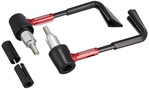 デイトナ(Daytona) バイク用 レバーガード 汎用(ハンドル内径φ14-19適合) 左右セット レッド 92451