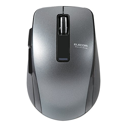 エレコム マウス Bluetooth (iOS対応) Mサイズ 5ボタン (戻る・進むボタン搭載) BlueLED 省電力(電池寿命:約1.3年