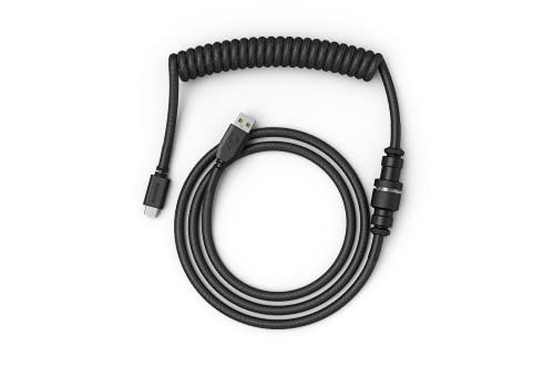 ꥢ(Glorious) Coiled Cable - Phantom Black (USB-C with Aviator Connect