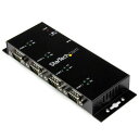 StarTech.com USB - 4ポートRS232Cシリアル変換ハブ ウォールマウント DINレールクリップ FTDIチップセット 1x(2)