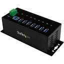 StarTech.com 7ポート産業用USB 3.0ハブ ESD保護/350Wサージ保護 ウォールマウント対応 ST7300USBME