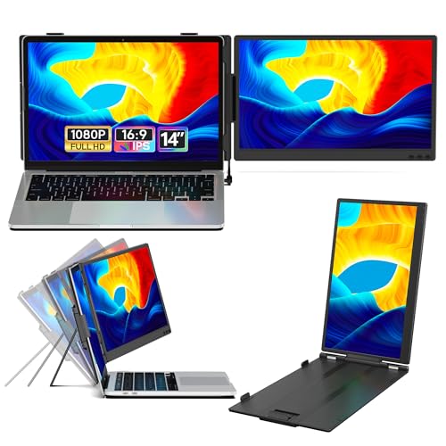 14インチ ノートパソコン用モニター FHD1080P デュアルディスプレイ ダブルディスプレイ 2画面 IPS液晶パネル 携帯モニター 13-