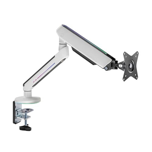 Other - Alterzone ゲーミングモニターアーム 白 RGB 17~34インチ 最大耐荷重9Kg 多角度調節 ディスプレイアーム グロメット式&クラ