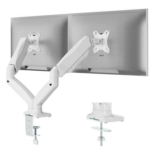 METIYA モニターアーム デュアル 2画面 ディスプレイアーム ガススプリング式 ガス圧式 モニタースタンド 13〜32 インチ対応 耐荷重