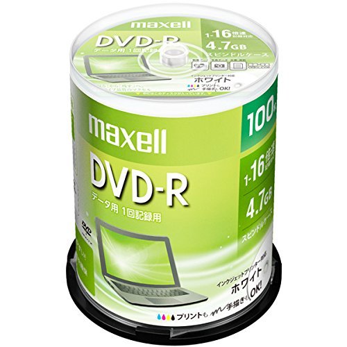 maxell データ用 DVD-R 4.7GB 1-16倍速 プリンタブルホワイト 100枚スピンドルケース DR47PWE.100SP maxell データ用 DVD-R 4.7GB 1-16倍速 プリンタブルホワイト 100枚スピンドルケース DR47PWE.100SP