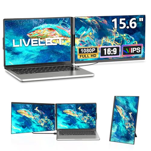 モバイルモニター 15.6インチ【2025新型ノートパソコンモニター】デュアルディスプレイ セカンドディスプレイ 脱着式デザイン 360°回転可