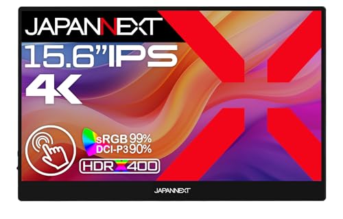 JAPANNEXT 15.6インチ モバイルモニター IPS パネル 4K UHD 3840x2160解像度 (USB/Type C/MAC P