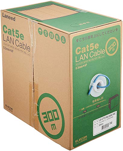 樂天商城 - エレコム LANケーブル 300m 自作用 RoHS指令対応 CAT5e ブルー LD-CT2/BU300/RS