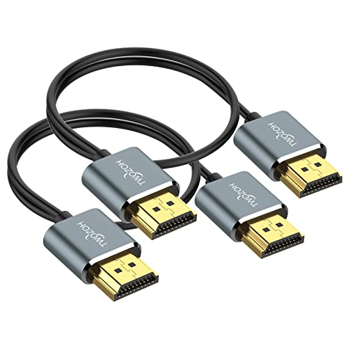 Iee1394 Cable - Twozoh フレキシブル&スリムHDMIケーブル 7.5M 2本入り 超薄型HDMIコード 高速4K@60Hz 18gbps 2160P/10