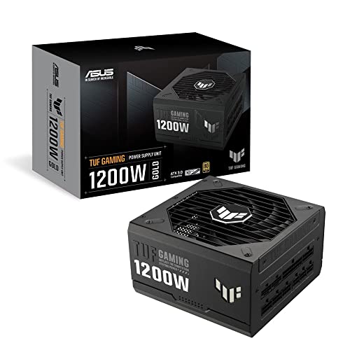 ASUS 電源ユニット 1200W 80 Plus ゴールド フルモジュラー PSU、日本製コンデンサー、135mm ファン、..