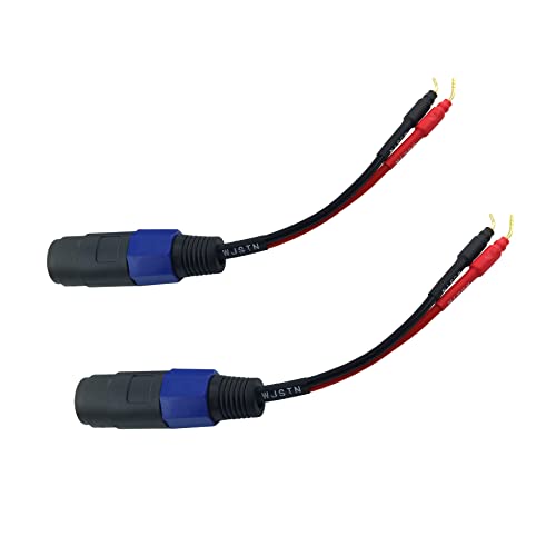 エブリデイ・ダイレクトのWJSTN バナナプラグからメススピコンスピーカーアダプターケーブル 2mm バナナプラグ クローズドスクリュー スピコンスピーカーへのコネクタ｜アングル2