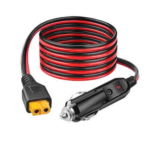 TRkin 車載シガーソケット充電ケーブル シガーソケットからXT60ポート 12V 24V車載充電器 1.5m ポータブル電源充電用ケーブル