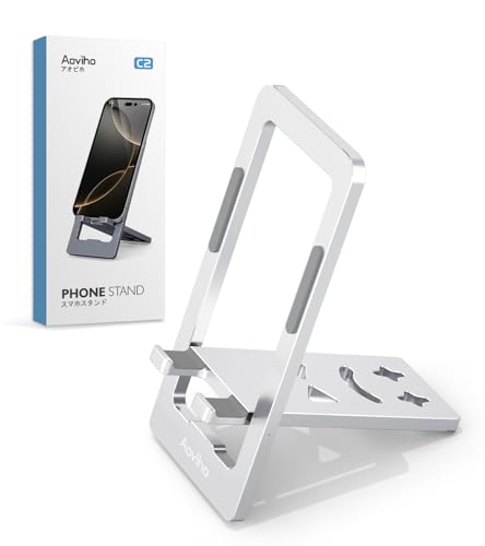 樂天商城 - Aoviho(アオビホ) スマホスタンド 携帯スタンド卓上 薄型 スマホ立て 折り畳み iphoneホルダー phone stand 横縦置き台