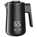 電気ケトル 0.8L 6段階温度調節 ボデーデジタルディスプレイ 4時間保温 二重構造 触れても熱くない 急速沸騰 空焚き防止機能 メモリー機能
