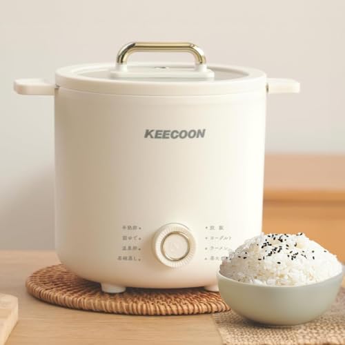一人用電気鍋 KEECOON 炊飯器 1合 ゆで卵メーカー 一人暮らし ミニ 炊飯 器 多機能 エッグマイスター スチームクッカー 電気鍋 一人用 卵蒸し器