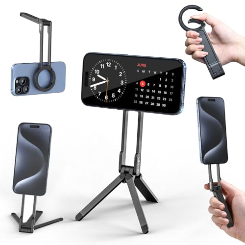 樂天商城 - Ulanzi MA30 スマホ三脚 ミニ三脚 全金属製 magsafeに対応 折りたたみ式 持ち運び便利 スタンド＆手持ちモード 360度回転
