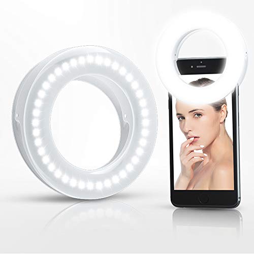 Rakuten - XINBAOHONG 自撮りライト 高輝度 40LED 3色モード 色温度調節3500?6500K 撮影用ライト 持ち運び便利 スマホ 自撮りラ