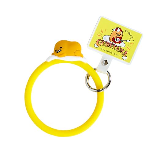 スマホリングストラップ(フェスデザイン)ぐでたま/-/919021・本体サイズ：シリコーンリング:約幅9cm×奥行1×高さ11cmパッケージ:約幅13×奥行1×高さ22cm。主な材料・原料：TPU、スチール、シリコーン・手首に通して使うと、...