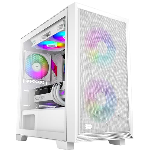 PCCOOLER CPS C3D310 ARGB PCケース M-ATX ミドルタワー 非常に通気性の高い メッシュメタルフロントパネル エアフ