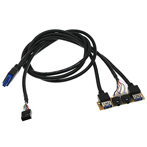 Ahvqevn 60cmフロントケースパネル USB 3.0 + USB 3.0 + HDオーディオジャックポー...