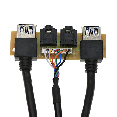 Ahvqevn 60cmフロントケースパネル USB 3.0 + USB 3.0 + HDオーディオジャックポー...