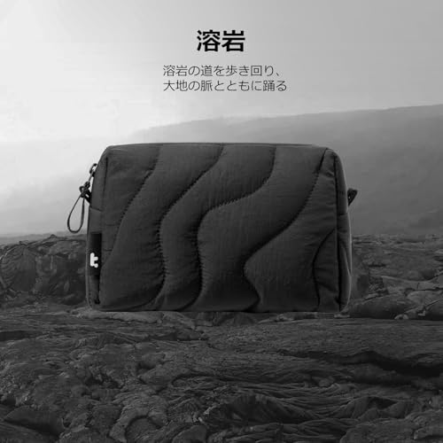 [tomtoc] ふわふわ ガジェットポーチ 小物入れ トラベルポーチ 軽量 キルティング ...