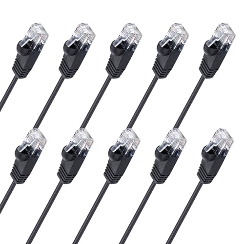Rakuten - ipolex CAT6 LANケーブル 10本入り カテゴリ6 極細LANケーブル RJ45 コネクタ 付き ネットワークケーブル CAT6対応