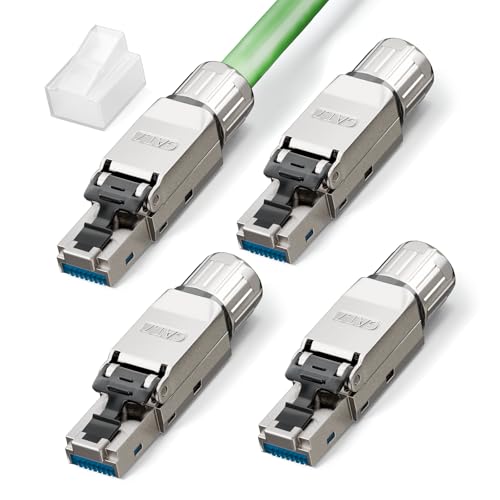 樂天商城 - LEENUE CAT7 RJ45 コネクタ 工具不要 亜鉛合金シールド付き 圧着不要 CAT6A/CAT7 イーサネットケーブル用 PoE 対応