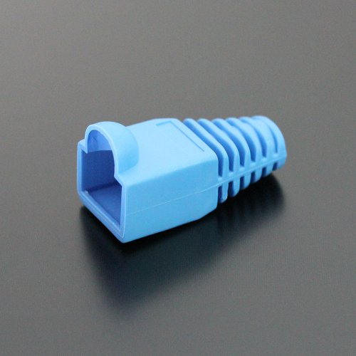 樂天商城 - LANケーブル用 RJ45プラグブーツ ノーマル ライトブルー 100個入 タローズ[CBN5-BL-100P]