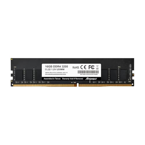 MMOMENT DDR4 16GB 3200Mhz UDIMM デスクトップPC用メモリ (CL22/1.2V/288ピン)