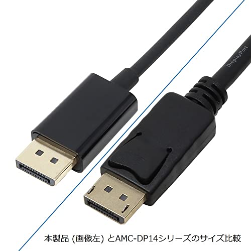 アイネックス スリム&ソフト ラッチなし DP1.4ケーブル 1.5m AMC-DPSN1415