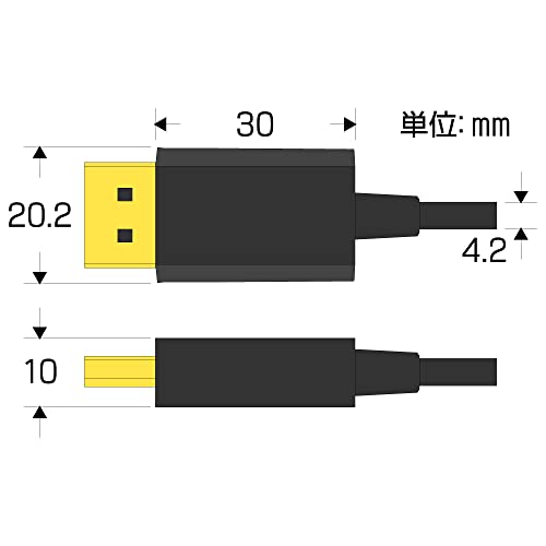 アイネックス スリム&ソフト ラッチなし DP1.4ケーブル 1.5m AMC-DPSN1415