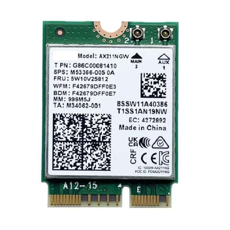 Laptopdiyparts インテル Wi-Fi 6E AX211 AX211NGW CNVio2 2.4/5/6GHz (160MHz) 2
