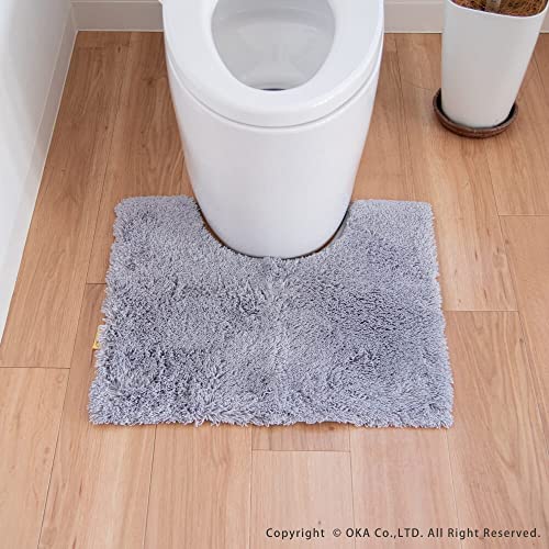 エブリデイ・ダイレクトのオカ(OKA) 乾度良好Dナチュレ トイレマット ミニサイズ (約48cm×55cm) グレー (かんどりょうこう 吸水 速乾 抗菌 防臭 トイ｜アングル3