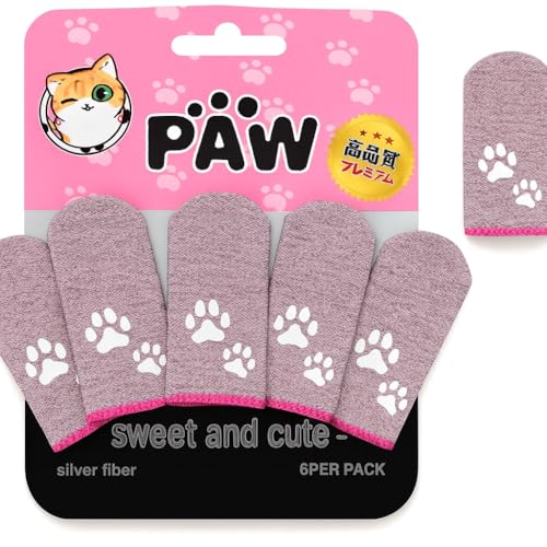 樂天商城 - PAW ぱう ゲーム用指サック ピンク (6枚入り) silver fiber (6枚入り) [高品質] ぱう 超薄 高感度 ゆびさっく 指サッ