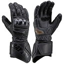 デイトナ(Daytona) バイク用 グローブ 春夏秋冬 本革(ヤギ革) カーボンプロテクター スマホ対応 オールスポーツ ロンググローブ HB(2)